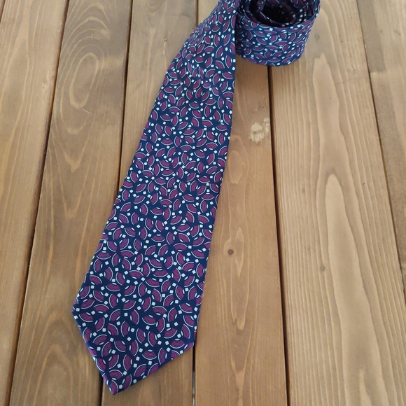 Yves Saint Laurent Purple Silk Tie - Picture 5 of 7